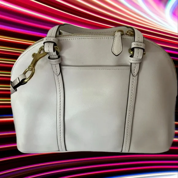 Coach Cream Leather Shoulder Bag - Picture 2 of 3